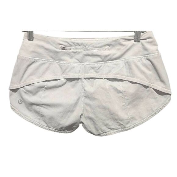 LULULEMON ATHLETICA Speed Up Short '2.5' In White Size 4 - Picture 4 of 4